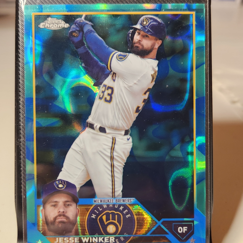 2023 Topps Chrome Jesse Winker Blue-Green Lava Refractor #USC-139 #019/175 🌊⚾